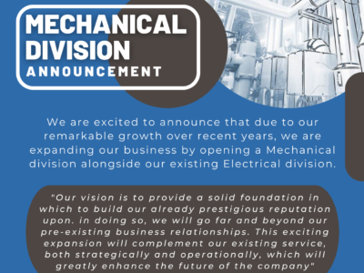 Mechanical Division Announcement 1